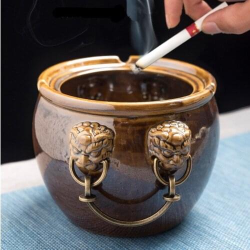 Fortune Imperial Palace Urn Cornucopia Ashtray Household Living Room Car Ceramic Personalized Decoration Creative Ashtray