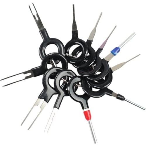 11pcs/set Terminal Removal Tool Car Electrical Wiring Crimp Connector Pin Extractor Kit Terminal Repair Picking Tool