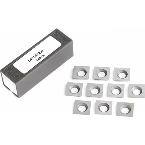 FOXBC 14X14X2mm Carbide Cutter Insert Wood Turning Tools for Spiral/Helical Planer Head 10pcs