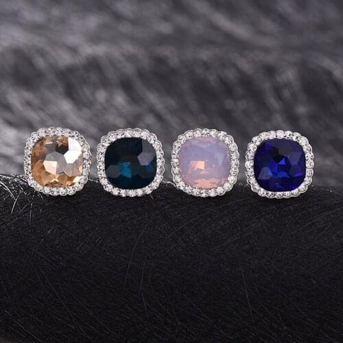 Korean design high-grade color crystals lapel pin blouse collar flower mens suit Mini badge pin brooch