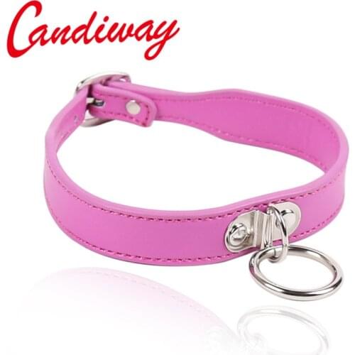 Leather Collar BDSM Leash ring Sexy chain slave Bondage Toys For cosplay Erotic Posture Collar Slutty Eroticos lover role play