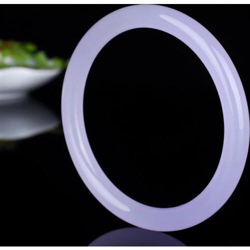 Natural Blue Purple Hand Carved Round Jade Bracelet Fashion Jewelry Womens Bracelet Gift Accessories Classic Bracelets