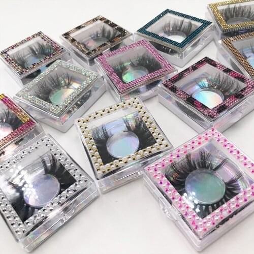 25MM Mink Lashes with Pearl Square Packing Box Hot Selling 3D Mink Lashes Custom LOGO Wholesale