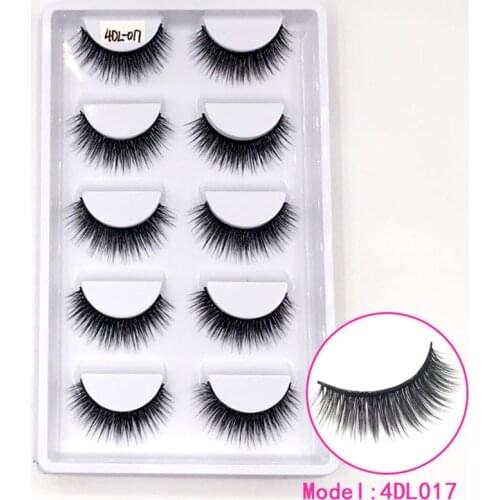 NEW 5 Pairs Natural False Eyelashes Fake Lashes Long Makeup 3d Mink Lashes Extension Eyelash Mink Eyelashes for Beauty