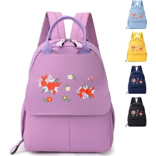 New Design Women Vintage Embroidery Backpack Travel Shoulder Bags Waterproof Oxford Rucksack Girls School Bag Mochila Feminina