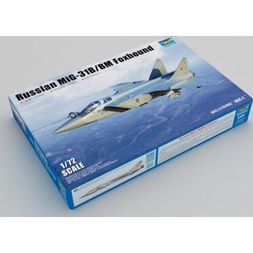 Trumpeter Model Kit 01680 1/72 Scale Russian MiG-31B/BM Foxhound Fighter Plastic