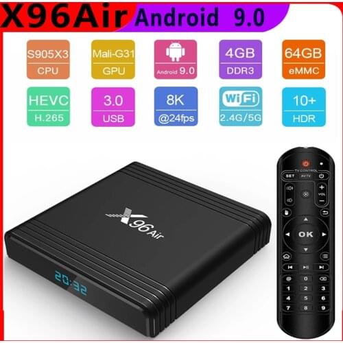 The hotsell X96 Air Android TV Box Smart Mini Box Amlogic S905X3 64-bit WiFi 4K Media Player 4GB 32GB 64GB With The Air mouse