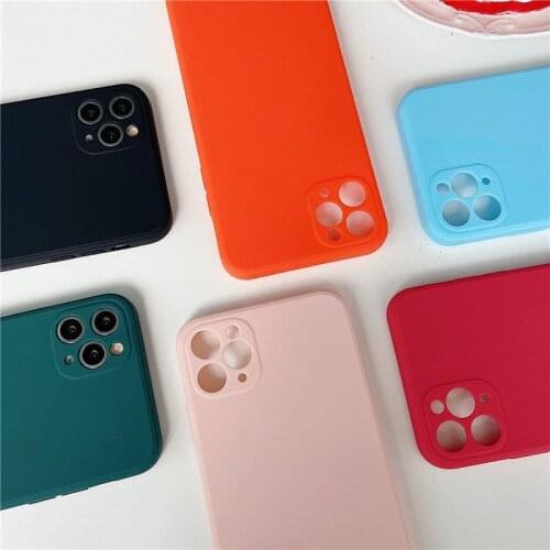 Simple Canday Solid Color TPU Back Color Mobile Phone Case For iphone 6 6S 7 7 Plus 8 8 Plus X Xr Xs Max