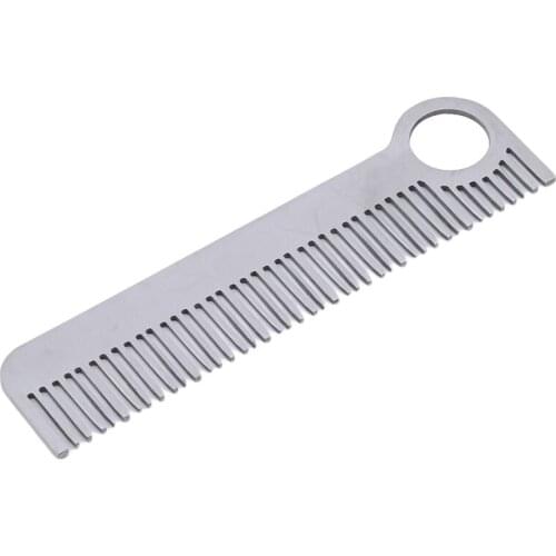 Metal Material Unisex Hairbrush High Quality Stainless Steel Hair Combs Tactical Pocket Comb Hot Sale Health Care Tools 1PC