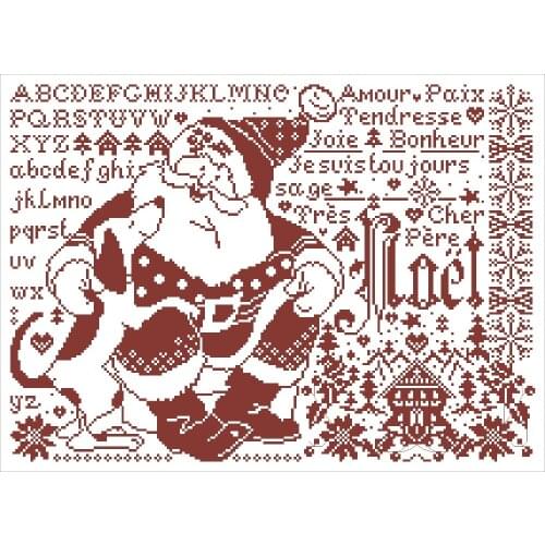 Santa Claus cross stitch package cartoon X-mas Christmas 18ct 14ct 11ct cloth cotton thread embroidery DIY handmade needlework