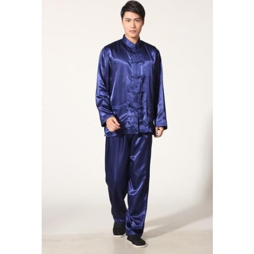 Shanghai Story Factory Price kungfu set chinese traditional clothing for men kungfu uniform taiji tai chi suit set 4 color