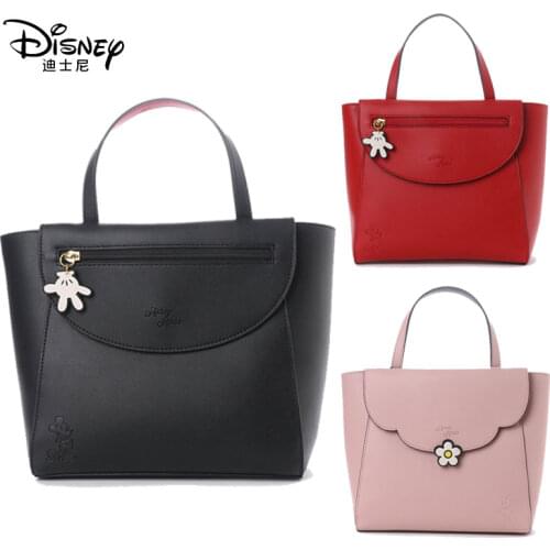 Disney New Minnie Women Messenger Bag Authentic Handbag Purse Princess Lady Cartoon Mickey Shoulder Travel Bag Luxury Tote Bag