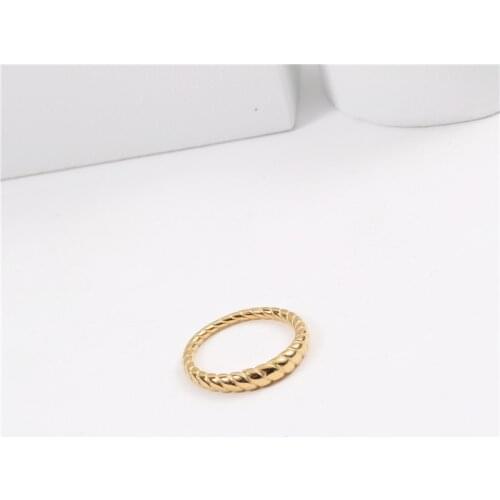 High End 18K PVD Plated Croissant Rings for Women Stainless Steel Jewelry 2021