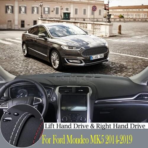 High-quality leather instrument panel protection pad and light-proof pad for Ford Mondeo MK5 2014-2019 car styling accessories