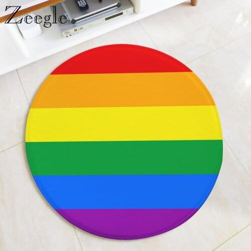 Zeegle Flannel Carpet for Kids Round Carpets For Bedroom Beside Rug Table Floor Mats Soft Colorful Area Rugs Baby Play Mat