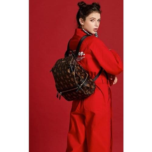 Backpack womens 2020 autumn and winter new anti-theft large-capacity student backpack printing multifunctional schoolbag