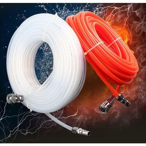 10M/15M/20M Pneumatic Pipe Air Tube Compressor Hose With Connector Straight Tube High Pressure Flexible PE Pipe Air Gun 5x8mm