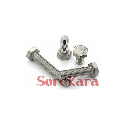 10Pcs M8*10-M8*150mm 304 Stainless Steel Hex Head Cap Screws Tap Bolts