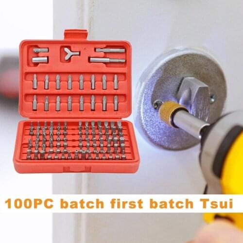 100pcs Chrome Vanadium Steel Electric Screwdriver Head Set Cross Slotted Head Power-driven Screwdriver Bits Power Tool Sets