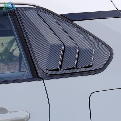 2PCS ABS Carbon Fiber Car Window Triangle Trims Styling For Toyota RAV4 RAV 4 XA50 2019-2020