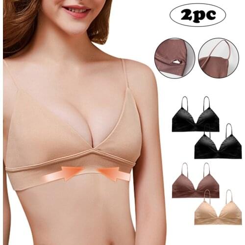 Sexy Push Up Bra Plus Size Bra Brassiere Adjustment Women Sexy Large Size Bra Without Underwire Light Pure Color Underwear 2pc