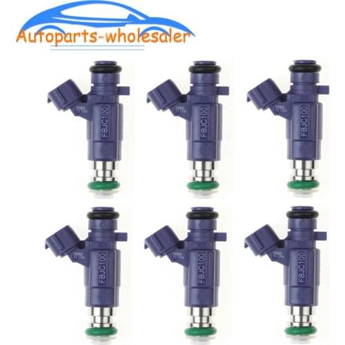 6 Pcs/lot New Auto accessorie Fuel injector 16600-5L700 166005L700 FBJC100 For Nissan for In-finity 2.0 3.0 3.5 V6 Fuel Nozzle