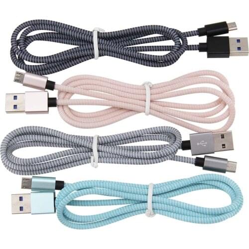60pcs/lot USB Cable For iPhone Type C Fast Data Charging Charger Micro USB Cable For Lighting Usb C Android Mobile Phone Cables