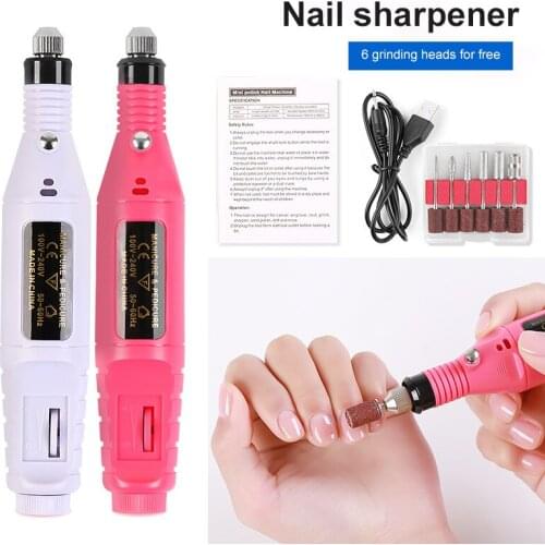 7 Colors Nail Polisher Mini Electric Nail Polisher Usb Portable Electric Nail Polisher Nail Tools Electric Manicure Drill Set