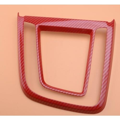 ABS Red Carbon Fiber Style Car Console Gear Shift Box Control Panel Cover Trim Fit for Hyundai Elantra 2017 2018 2019 2020 LHD