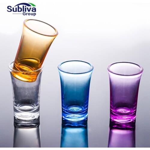 35ml Acrylic Spirit Glass Shot Glass Unbreakable for Beer Whisky Brandy Bar KTV Creative Color Wine glass