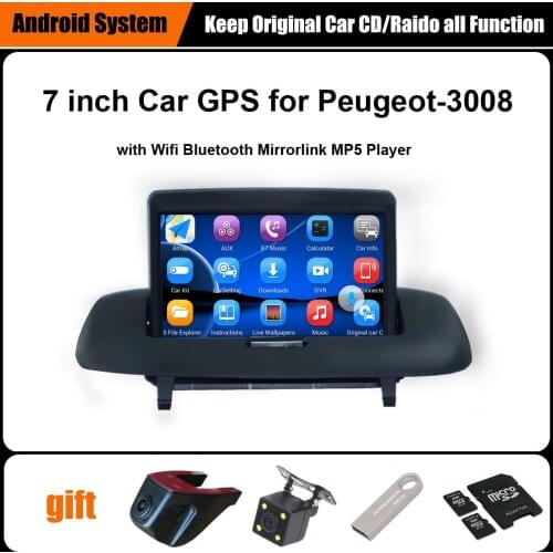 Upgraded Original Car Radio Player Suit to Peugeot 3008 Car Video Player Built in WiFi GPS Navigation Bluetooth
