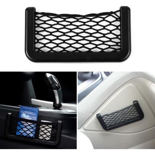 Auto Phone Holder Pocket Organizer Mesh Net Bag for Hyundai Creta Tucson BMW X5 E53 VW Golf Tiguan Kia Rio Sportage R KX5