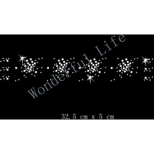 Free Shipping Sparkle Pattern Rhinestone Applique heat transfer design