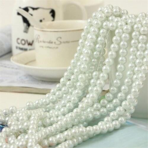 Loose 3mm-10mm White Color Fake Pearl DIY Hand Craft Round Glass Imitation Pearl Beads For Clothing&Garment Nail Art Decoration
