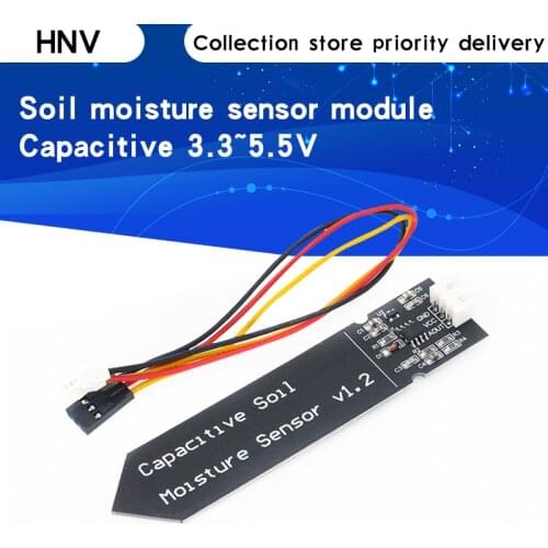 Capacitive Soil Moisture Sensor Module Not Easy to Corrode Wide Voltage Wire 3.3~5.5V Corrosion Resistant W/ Gravity for Arduino