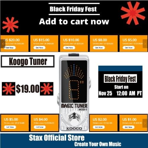 Koogo LT-910 Guitar Tuner Pedal High Precision Guitar Chromatic Tuner Pedals For Electric Guitars