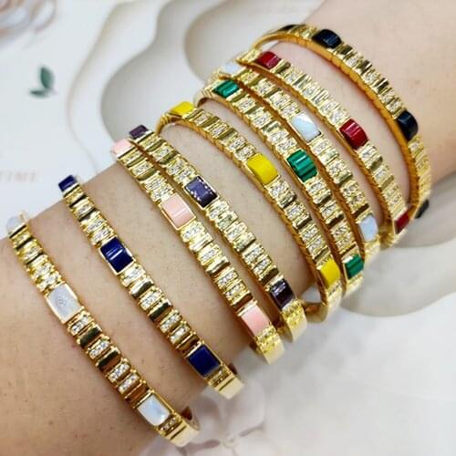 KellyBola New Luxury Shiny Bracelet Ring Exquisite Colorful Zircon Jewelry Set High Quality Ladies Party Anniversary Accessories