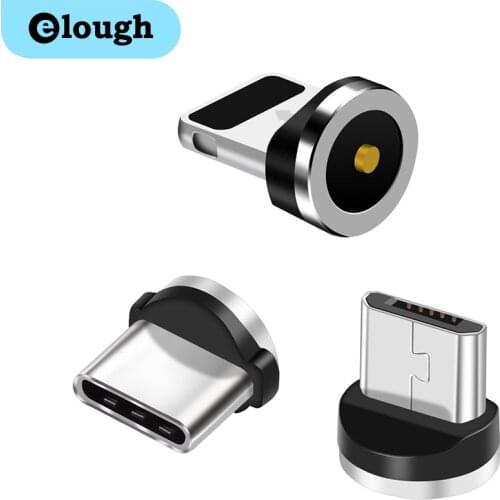 Round Magnetic Cable Plug Type C Micro USB C Plugs Fast Charging Phone Microusb Type-C Magnet Charger Plug For iPhone XR Adapter