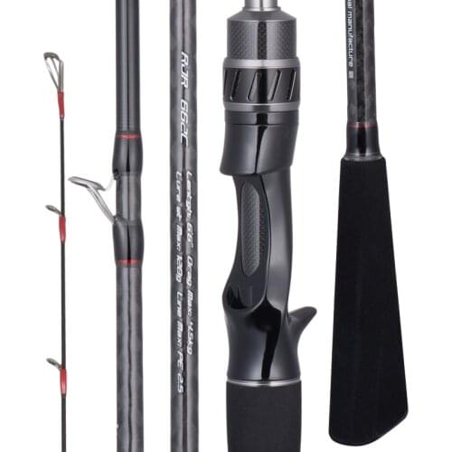 Lurekiller Japan Fuji Parts Carbon Tai Rubber Jig Rod 662C Silder Jig Rod Pe 0.8-2.5 Jig 40-120g Slow Jigging Rod Saltwater Rod