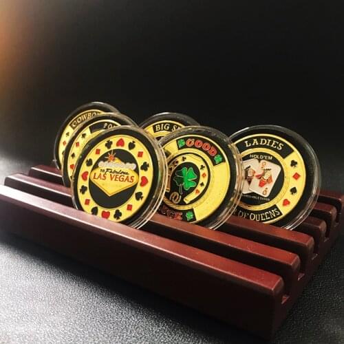 Committed Metal Poker Chip Casino Challenge Gold Coin Lucky Souvenir Personalized Token Coin Collection Collection 6 Coins Set
