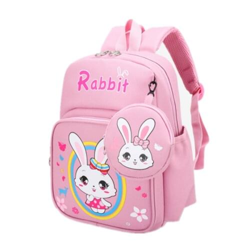 Cute Girls SchoolBags Children Primary School Backpack Kids Book Case Princess Mochila Infantil With Coin Purse