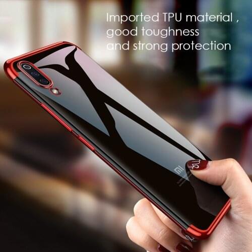 Fashionable Simple Plain Phone Case For Xiaomi 10 Ultra 9 8 6 Xiaomi Note 10 Pro Cases Electroplating Soft TPU Transparent Cover