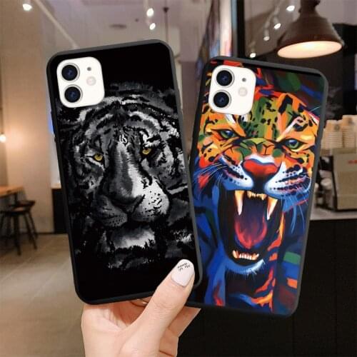 Ferocious Animal Tiger Eagle Phone Case For iPhone X XS MAX XR 11 12 Pro Max 6s 7 8 Plus SE 2020 Back Soft Silicone Cover Fundas