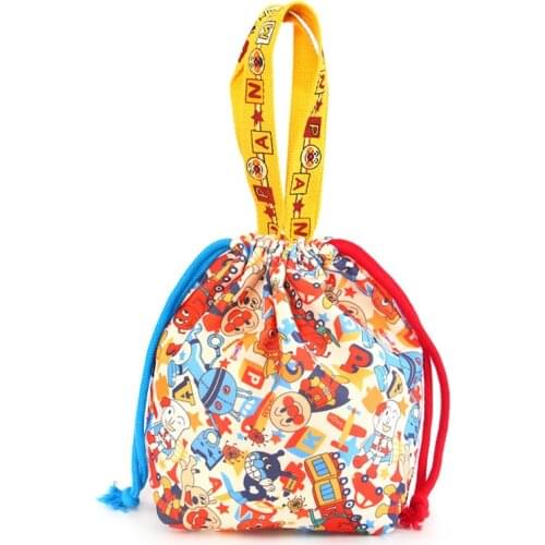 New Japanese Anpanman Bento Lunch Box Bags Drawstring Storage Bag Mummy Bag Portable Carrying Milk Bottle Diaper Bag