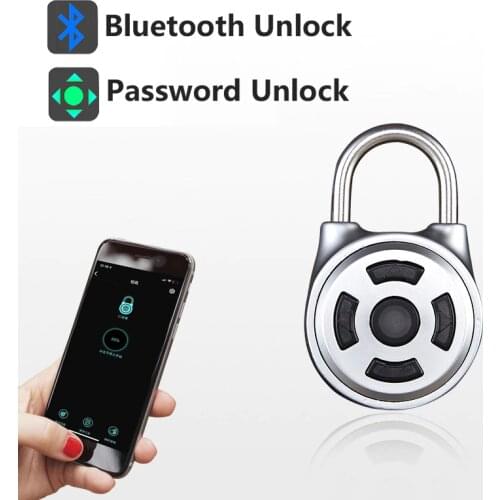 RAYKUBE Electronic Padlock With Bluetooth APP Password Code Unlock Mini Door Lock For Door Luggage Case Lock Zinc Alloy M1