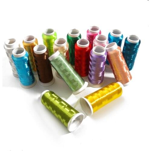24 Colors 1600Meters Silk Thread Spool / Embroidery DIY / Handmade Embroidery For Knitting Clothing Home Textiles 11x5CM