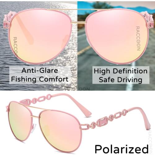 Super Cute Pink Polarized Ladies Sunglasses Classic Poilt Fashion Sun Glasses Outdoor Uv400 Luxury Designer Eyewear De Sol Mujer