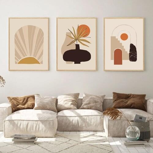 Contemporary Artistic Poster Boho Style Wall Art Canvas Painting Modern Abstract Aesthetic Print Room Decoration