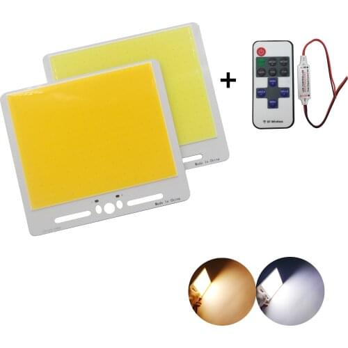 LED COB Bulb 240 leds 135x120mm 100W COB Strip 12V Wireless RF remote controller lamp Warm white LED COB FLIP Chip for outdoor