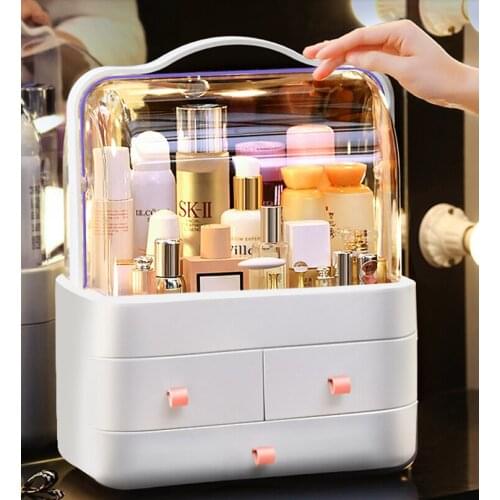 Skin Care Products Lipstick Beauty Storage New Makeup Dustproof Cosmetics Storage Box Rack Desktop